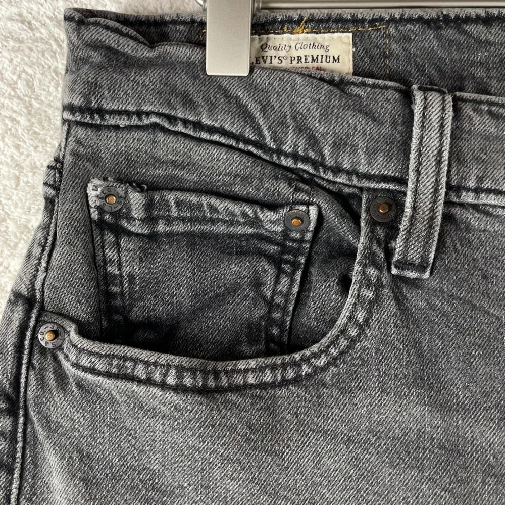 levi's 502 premium illusion gray stretch taper jeans 33/32 grunge indie sleaze